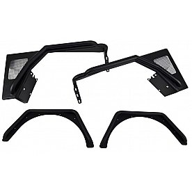 Fishbone Offroad Fender Flare - Black Steel Powder Coated Set Of 4 - FB23029