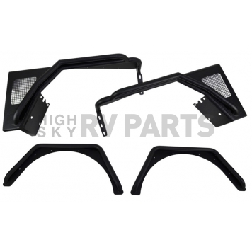 Fishbone Offroad Fender Flare - Black Steel Powder Coated Set Of 4 - FB23029