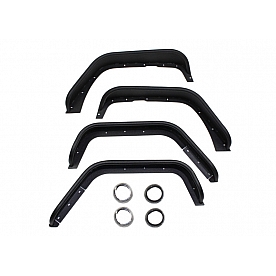 Fishbone Offroad Fender Flare - Black Aluminum Powder Coated Set Of 4 - FB33006