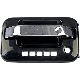 Help! By Dorman Exterior Door Handle - Plastic Silver Insert With Black Trim Single - 80199