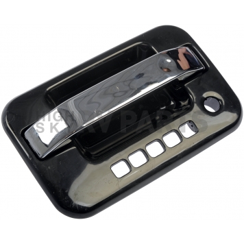 Help! By Dorman Exterior Door Handle - Plastic Silver Insert With Black Trim Single - 80199-2