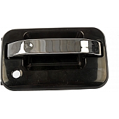 Help! By Dorman Exterior Door Handle - Plastic Silver Insert With Black Trim Single - 80200