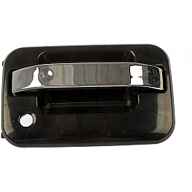 Help! By Dorman Exterior Door Handle - Plastic Silver Insert With Black Trim Single - 80200