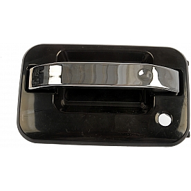 Help! By Dorman Exterior Door Handle - Plastic Silver Insert With Black Trim Single - 80201