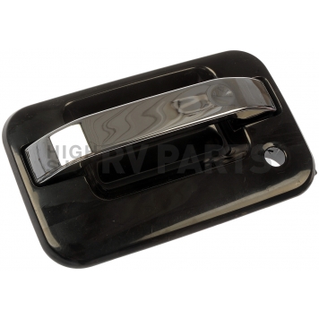 Help! By Dorman Exterior Door Handle - Plastic Silver Insert With Black Trim Single - 80201-2
