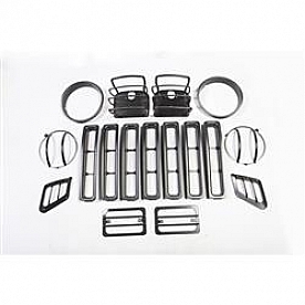 Rugged Ridge Exterior Trim Kit Black/ Silver - 1249503