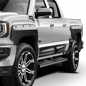 Air Design Fender Flare - Black ABS Plastic Satin Set Of 4 - GM28D05
