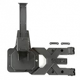 Rugged Ridge Spare Tire Carrier Tailgate Mount Aluminum Black - 1154650