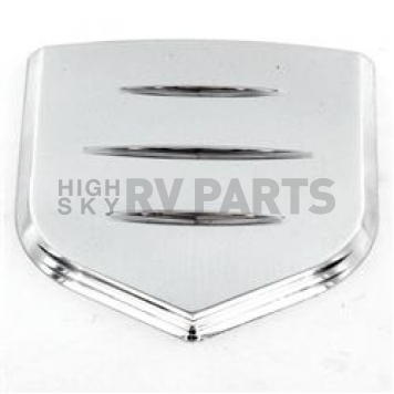 All Sales Emblem - Dodge Shield Step Style Ball Milled Silver Aluminum - 40401