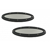 All Sales Emblem - Ford Oval Race Style Black Aluminum - 57703