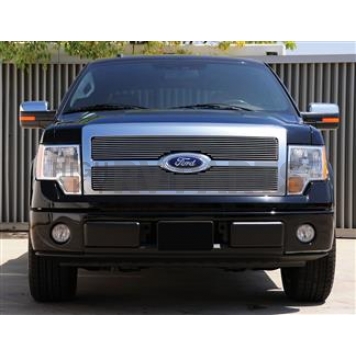 T-Rex Truck Products Grille Insert - Horizontal Bar Rectangular Polished Aluminum - 20567
