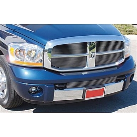 T-Rex Truck Products Grille Insert - Horizontal Bar Rectangular Polished Aluminum - 20467