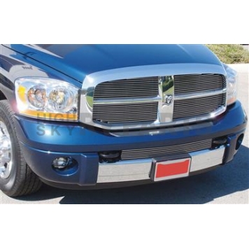 T-Rex Truck Products Grille Insert - Horizontal Bar Rectangular Polished Aluminum - 20467