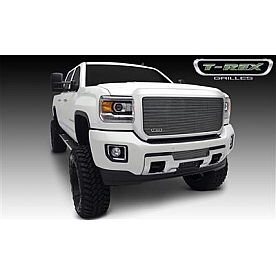 T-Rex Truck Products Grille Insert - Bar Rectangular Black Powder Coated Bar With Polished Face Aluminum - 20211