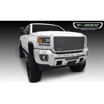 T-Rex Truck Products Grille Insert - Bar Rectangular Black Powder Coated Bar With Polished Face Aluminum - 20211