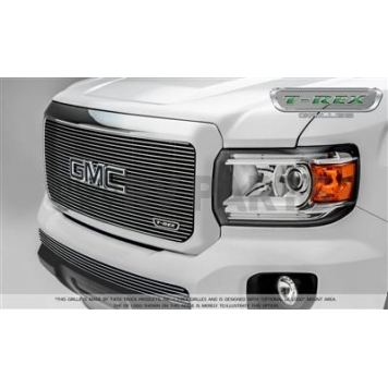 T-Rex Truck Products Grille Insert - Horizontal Bar Rectangular Polished Aluminum - 20371