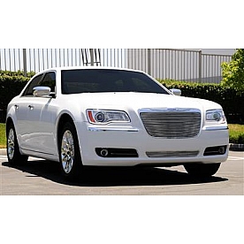 T-Rex Truck Products Grille Insert - Horizontal Bar Rectangular Polished Aluminum - 20433