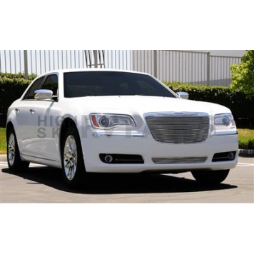 T-Rex Truck Products Grille Insert - Horizontal Bar Rectangular Polished Aluminum - 20433