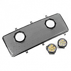 Rugged Ridge Grille Insert - Honey Comb Rectangular Black Painted Steel - 1203413