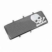 Rugged Ridge Grille Insert - Mesh Rectangular Black Painted With White Painted Skull Steel - 1203423