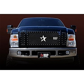 RBP (Rolling Big Power) Grille Insert - Black Powder Coated Stainless Steel Rectangular - 951563