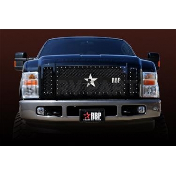 RBP (Rolling Big Power) Grille Insert - Black Powder Coated Stainless Steel Rectangular - 951563
