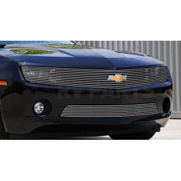 T-Rex Truck Products Grille Insert - Horizontal Bar Rectangular Polished Aluminum - 20027-4