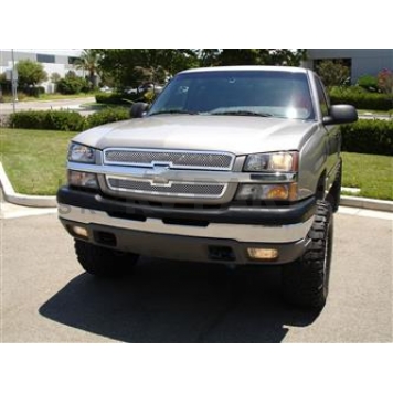T-Rex Truck Products Grille Insert - Mesh Rectangular Polished Stainless Steel - 54100