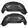 Husky Fender Well Liner Thermoplastic Olefin Black - Rear Set Of 2 - 79111