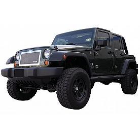 T-Rex Truck Products Grille Insert - Mesh Rectangular Polished Stainless Steel - 54483