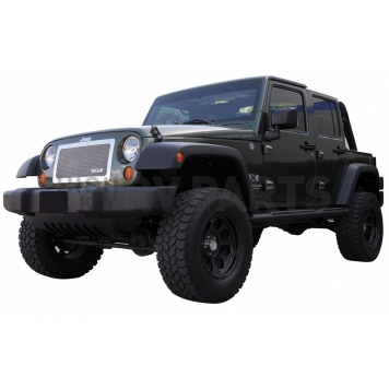 T-Rex Truck Products Grille Insert - Mesh Rectangular Polished Stainless Steel - 54483