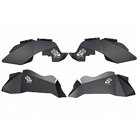 Fishbone Offroad Fender Well Liner Aluminum Black - Set Of 4 - FB33073