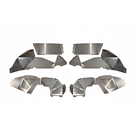 Fishbone Offroad Fender Well Liner Aluminum Silver - Set Of 4 - FB33108