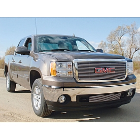 T-Rex Truck Products Grille Insert - Horizontal Bar Rectangular Polished Aluminum - 21205