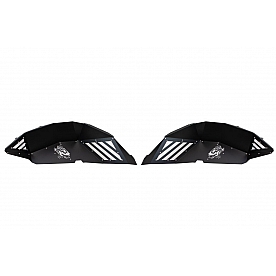 Fishbone Offroad Fender Well Liner Aluminum Black - Rear Set Of 2 - FB33193R