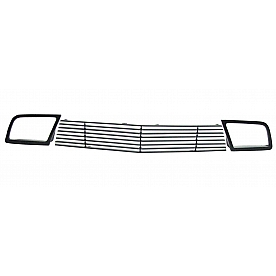 Street Scene Bumper Grille Insert Horizontal Bar Powder Coated Black Aluminum - 95085224