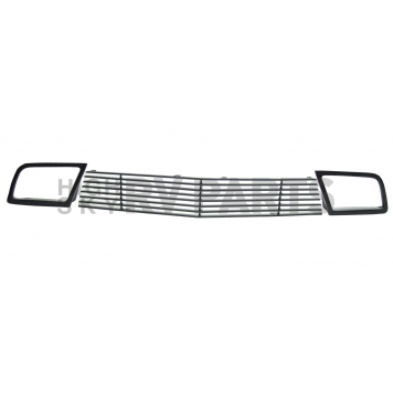 Street Scene Bumper Grille Insert Horizontal Bar Powder Coated Black Aluminum - 95085224