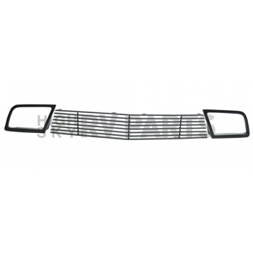 Street Scene Bumper Grille Insert Horizontal Bar Powder Coated Black Aluminum - 95085224-4