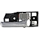 Help! By Dorman Interior Door Handle - Plastic Charcoal Housing With Silver Lever Single - 82471