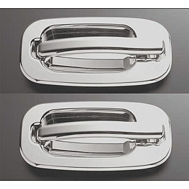 All Sales Exterior Door Handle -  Chrome Plated Aluminum Set Of 2 - 902C