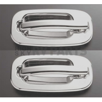 All Sales Exterior Door Handle -  Chrome Plated Aluminum Set Of 2 - 902C