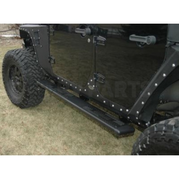 Owens Products Running Board Black Textured Powder Coated Aluminum Stationary - 79005-1