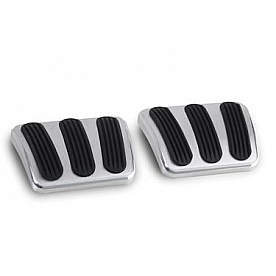 Lokar Performance Brake And Clutch Pedal Pad Set - Aluminum Natural - BAG6130