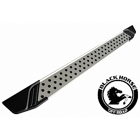 Black Horse Offroad Running Board Aluminum Stationary Silver - VOTY20
