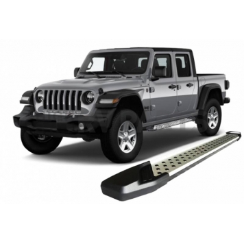 Black Horse Offroad Running Board Aluminum Stationary Silver - VOJ479-2