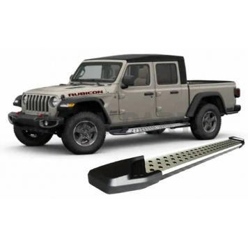 Black Horse Offroad Running Board Aluminum Stationary Silver - VOJ479-5