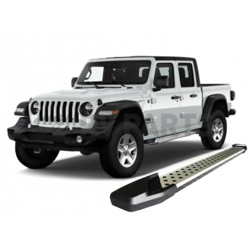 Black Horse Offroad Running Board Aluminum Stationary Silver - VOJ479-6