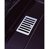 Rugged Ridge Cowl Vent Cover - Slotted Silver Stainless Steel - 1111704