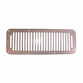 Rugged Ridge Cowl Vent Cover - Slotted Silver Stainless Steel - 1118506