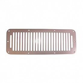 Rugged Ridge Cowl Vent Cover - Slotted Silver Stainless Steel - 1118506